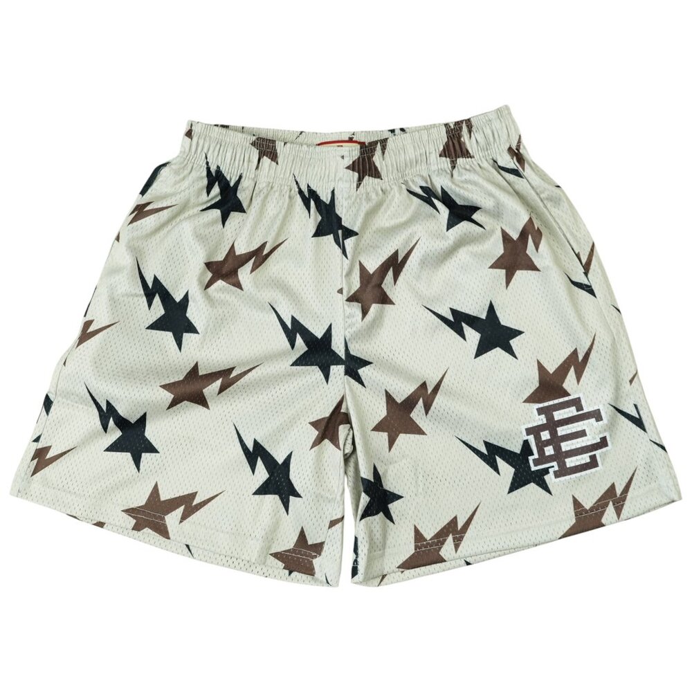 Eric Emanuel x BAPE EE Basic Shorts Cream Multicolor